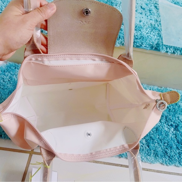 Le Pliage Green Large Shoulder Bag flower pink color - Picture 7 of 11